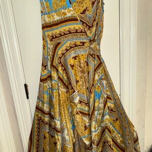 Elegant Multicolor Patterned Dress